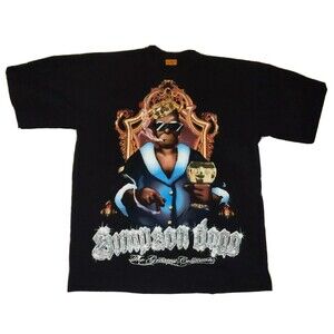 Vintage 2000s y2k Homer Snoop Dogg 2XL XXL men's T-shirt HTF Black Rap Parody